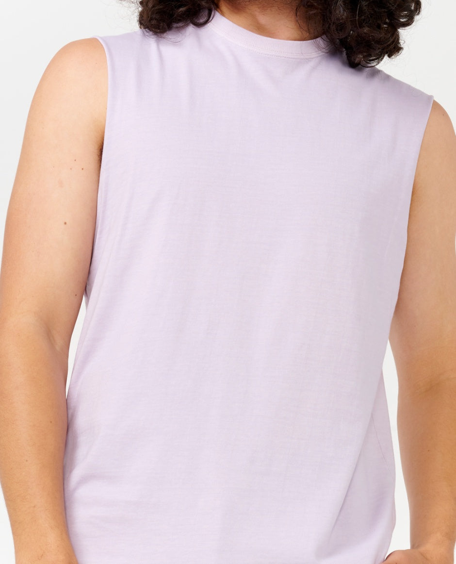 PLAIN II WASH MUSCLE - dusty lilac