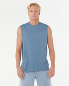 PLAIN II WASH MUSCLE - bluefin