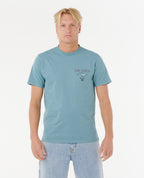 FADE OUT ICON TEE - storm blue