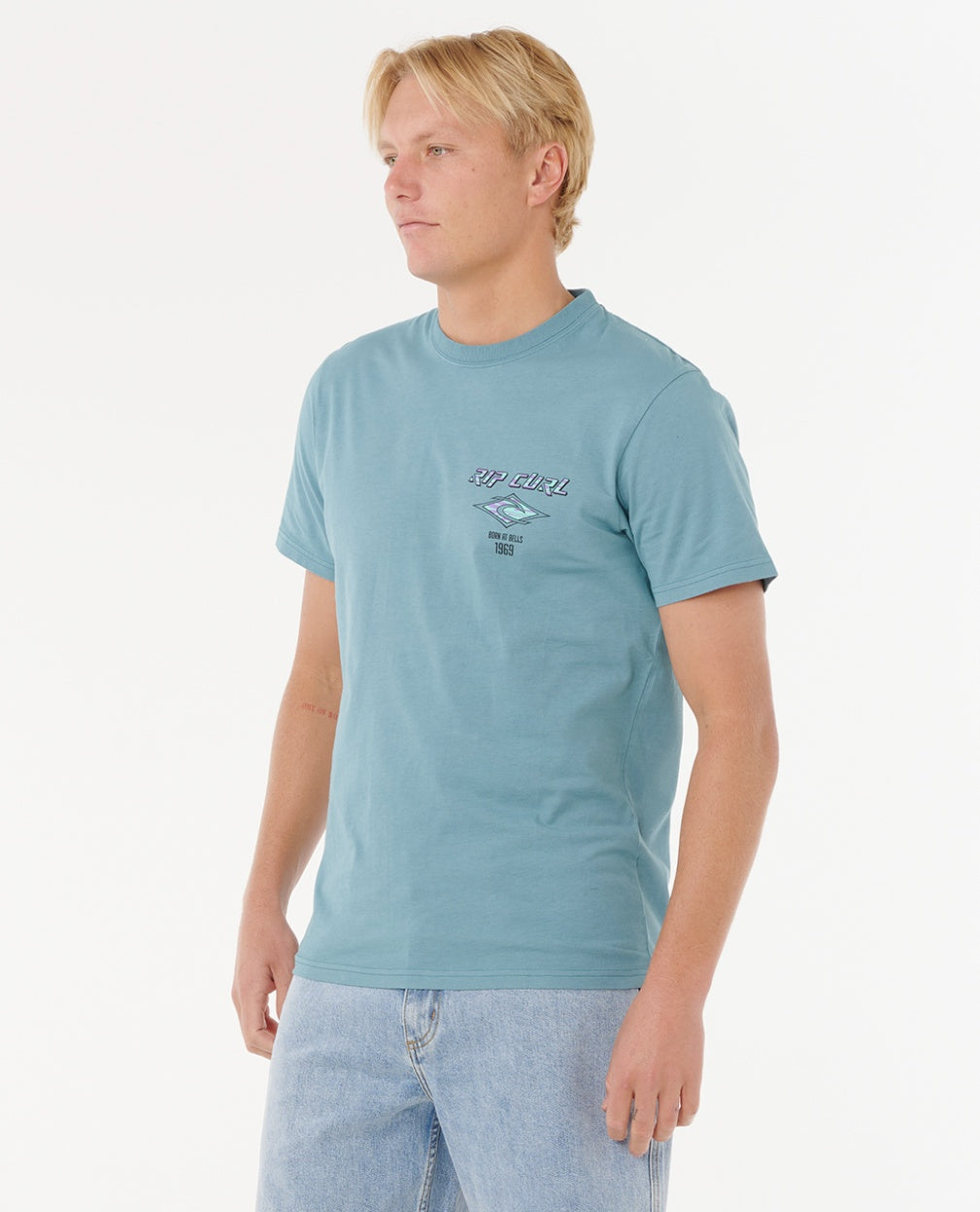 FADE OUT ICON TEE - storm blue