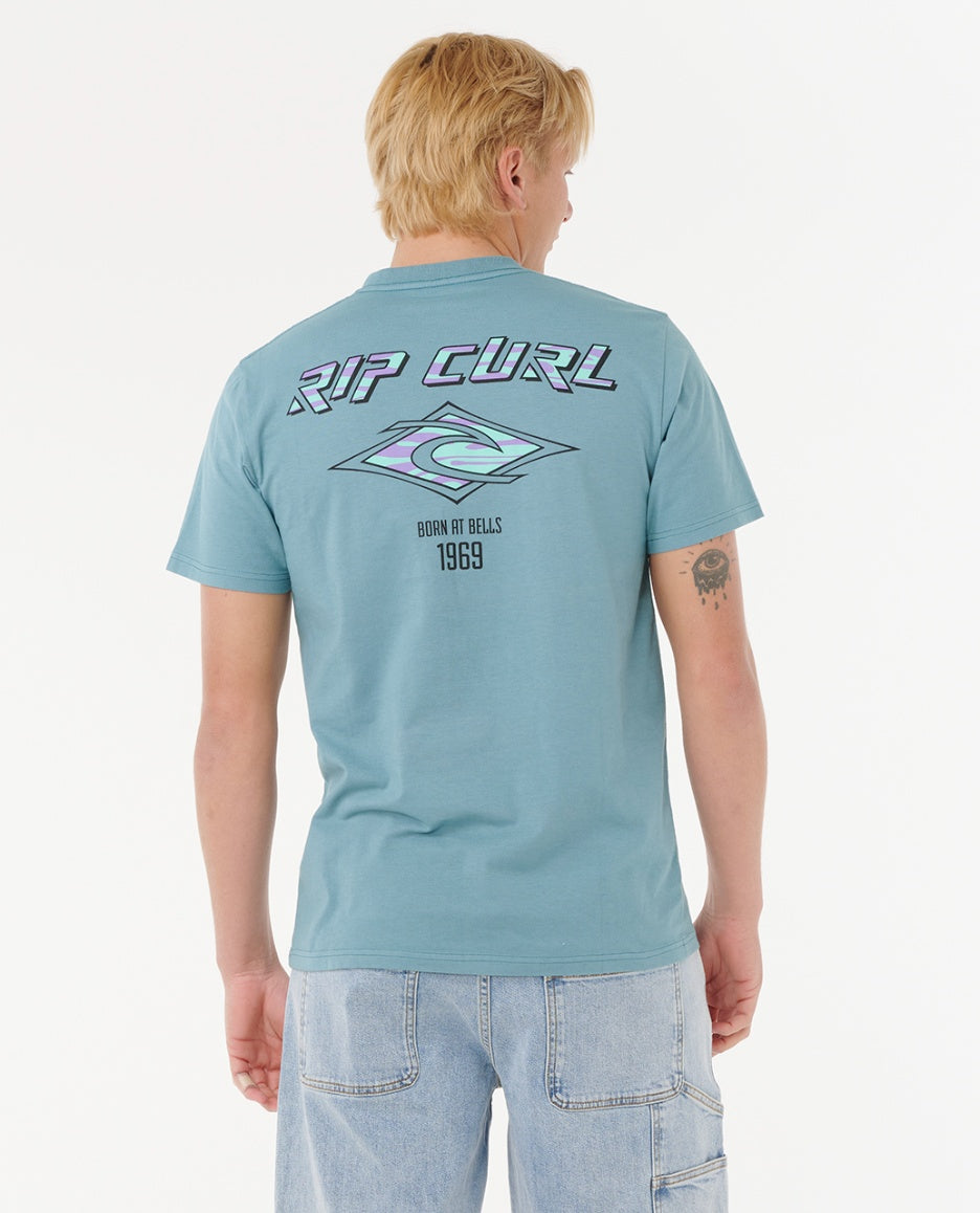 FADE OUT ICON TEE - storm blue