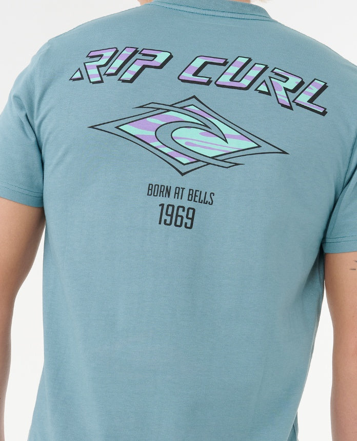 FADE OUT ICON TEE - storm blue