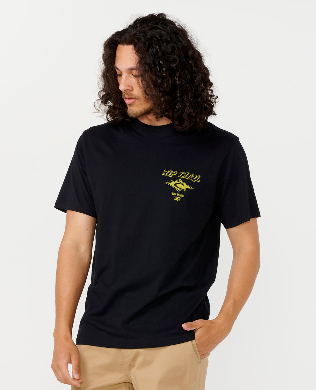 FADE OUT ICON TEE - black/lime