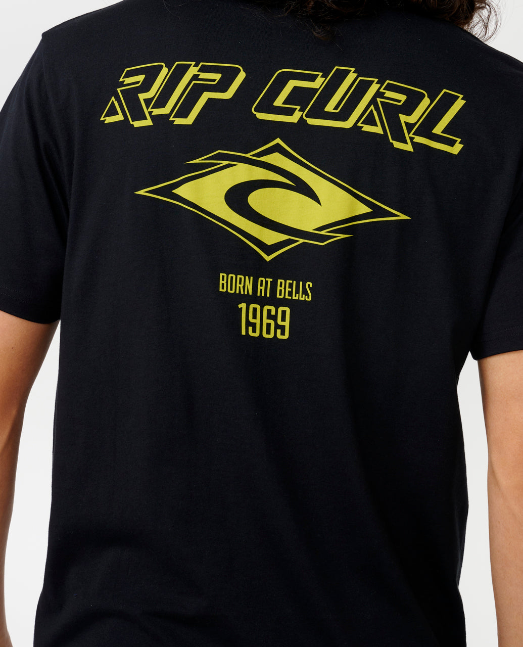 FADE OUT ICON TEE - black/lime