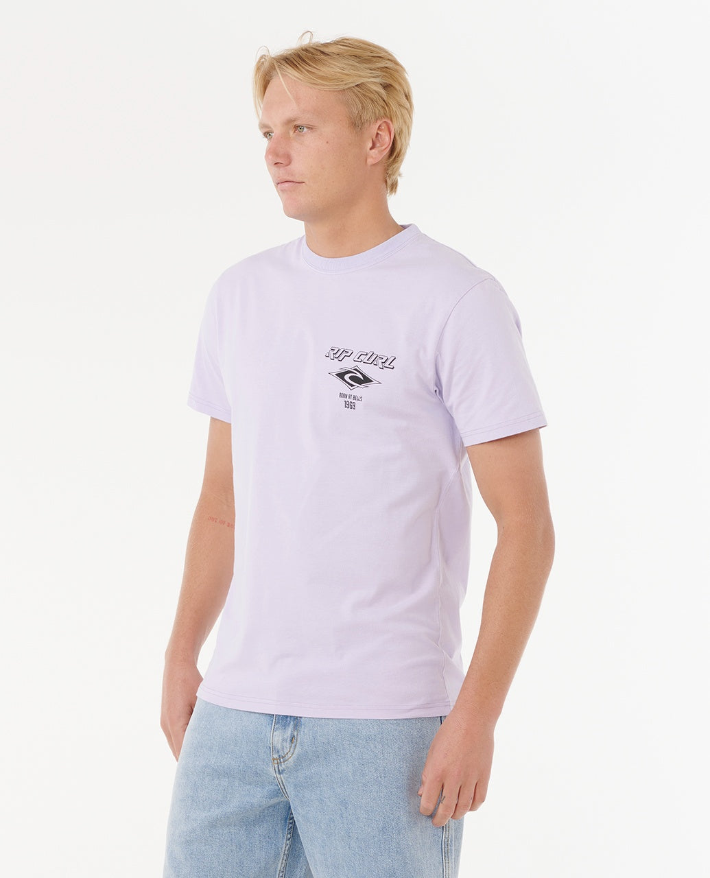 FADE OUT ICON TEE - iced lavender
