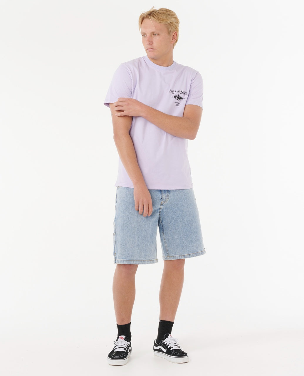 FADE OUT ICON TEE - iced lavender