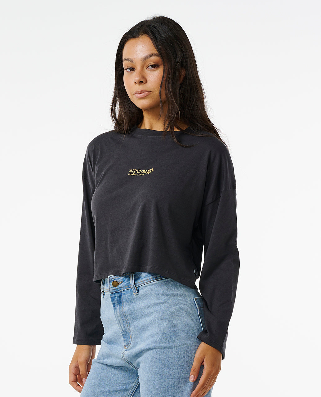 ALOHA LS TEE - washed black