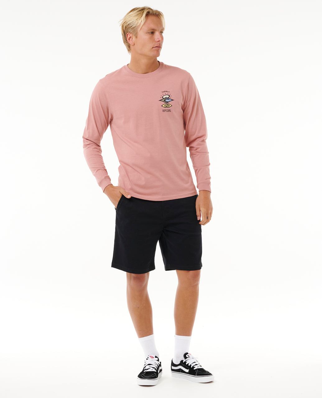 SEARCH ICON L/S TEE - mushroom