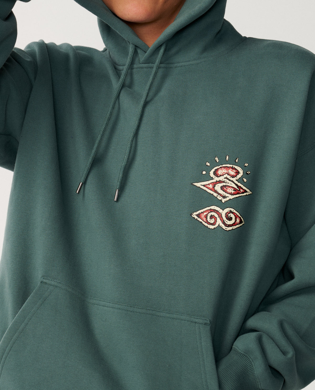 DISORDER BONEYARDS HOOD - muted green