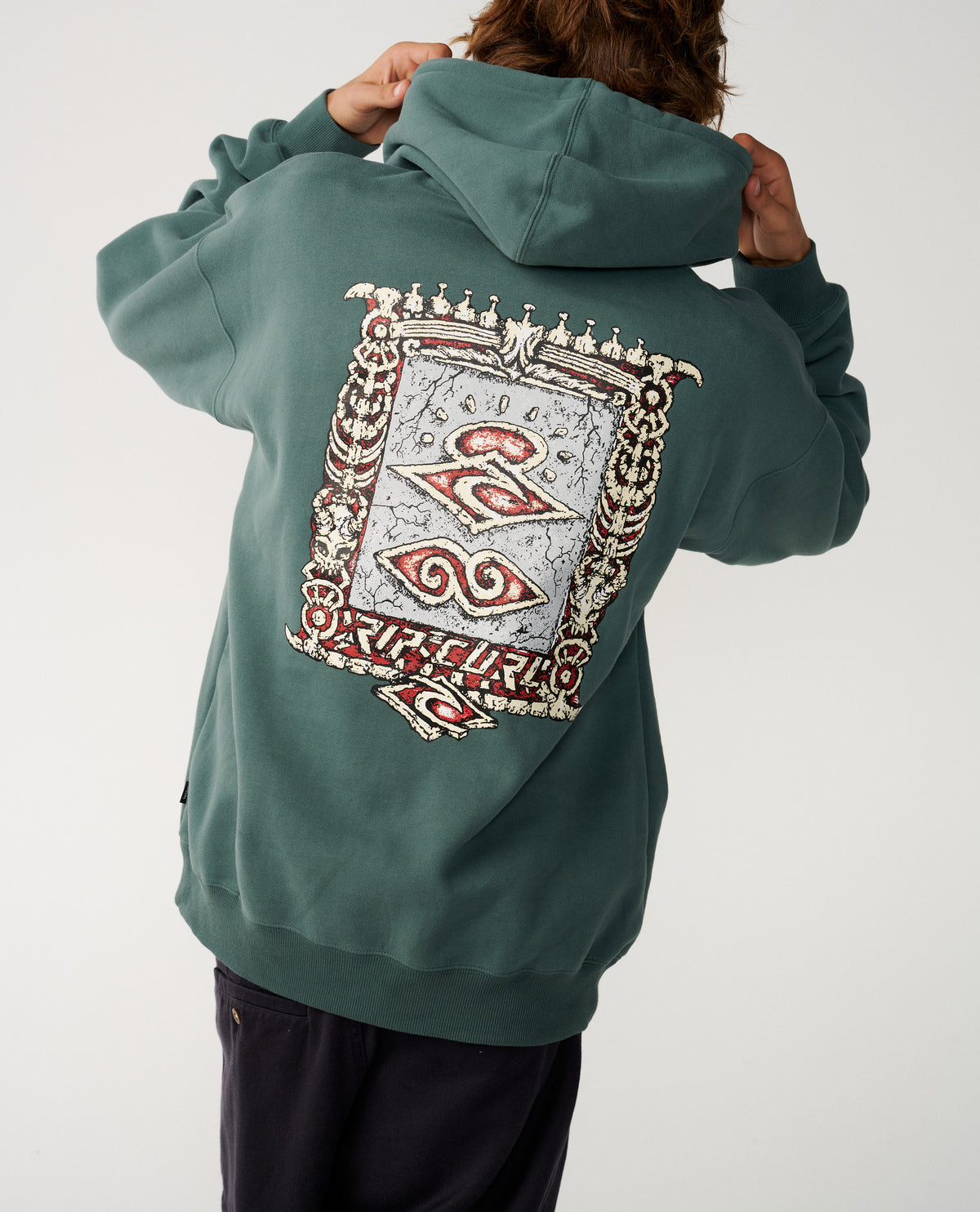 DISORDER BONEYARDS HOOD - muted green