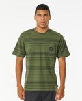 SEARCHERS JACQUARD TEE - dark olive