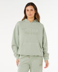 VARSITY SPORTS OVERSIZE HOOD - aqua gray