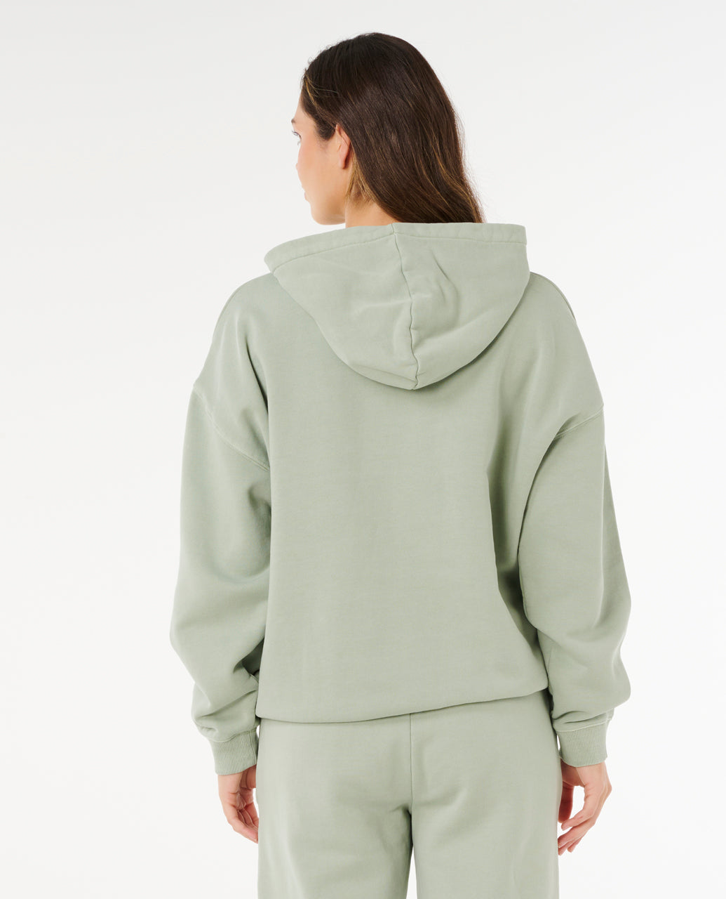 VARSITY SPORTS OVERSIZE HOOD - aqua gray