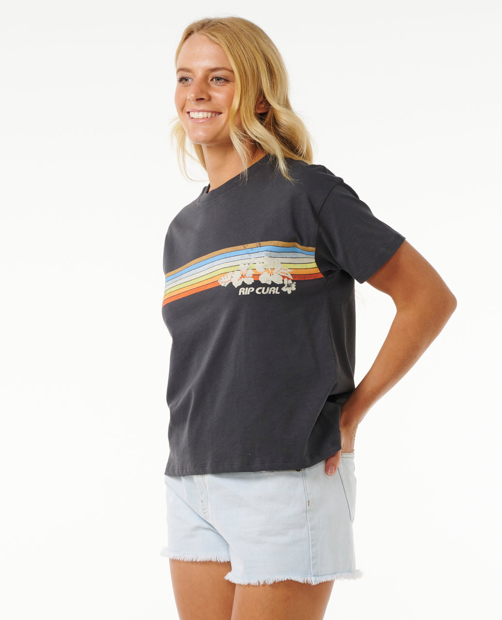 HOFFMAN RELAXED TEE - washed black