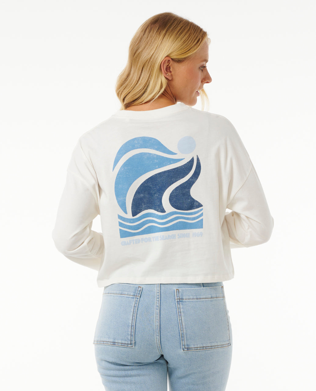 CUT LAPS LONG SLEEVE TEE - bone