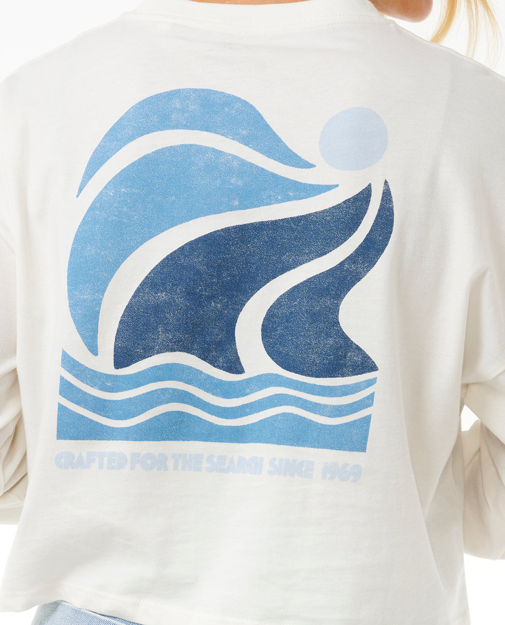 CUT LAPS LONG SLEEVE TEE - bone