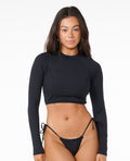 PREMIUM SURF LS CROP - black