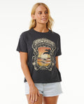 SEA SHELLS RELAXED TEE - washed black