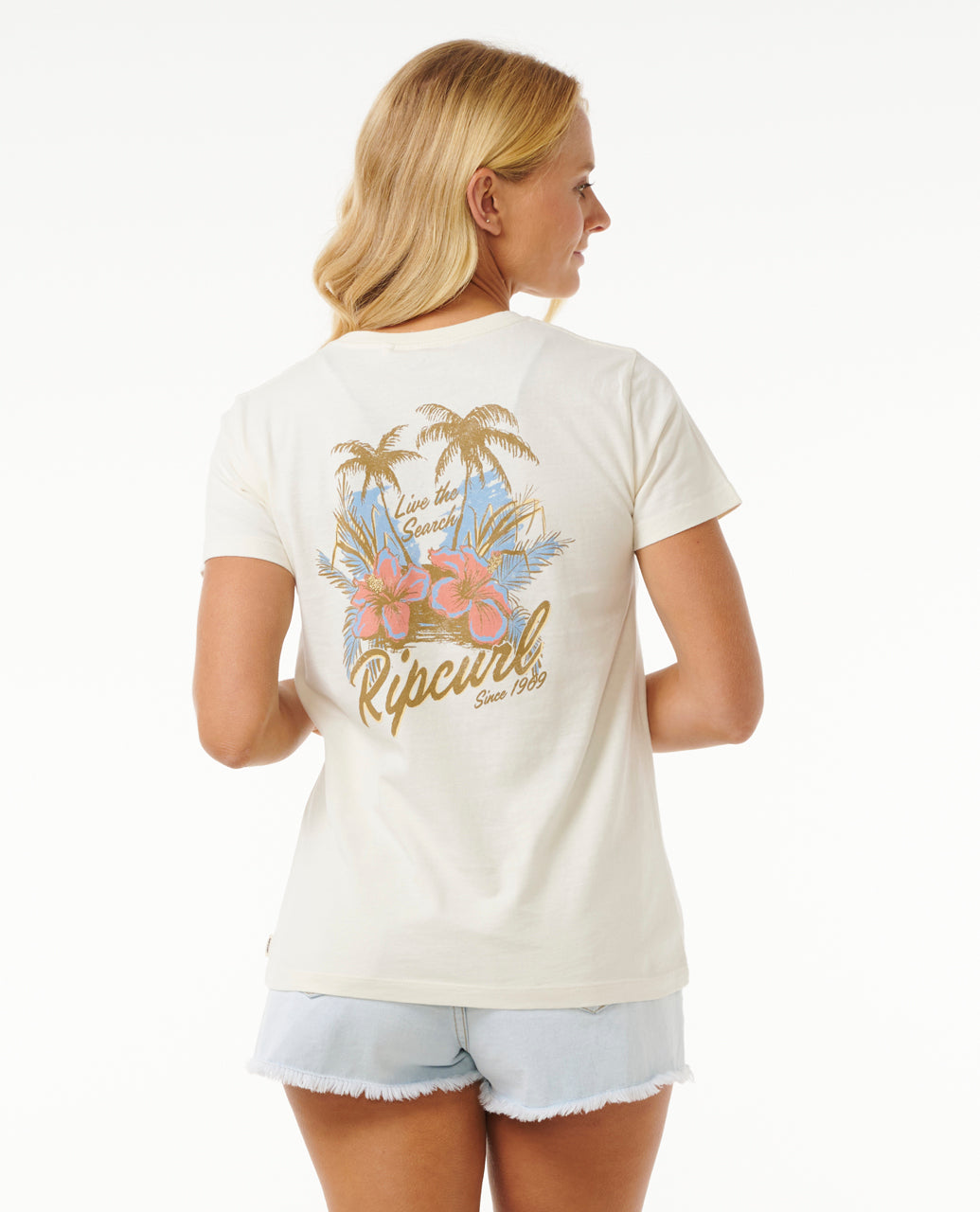 WILD BLOOM STANDARD TEE - bone