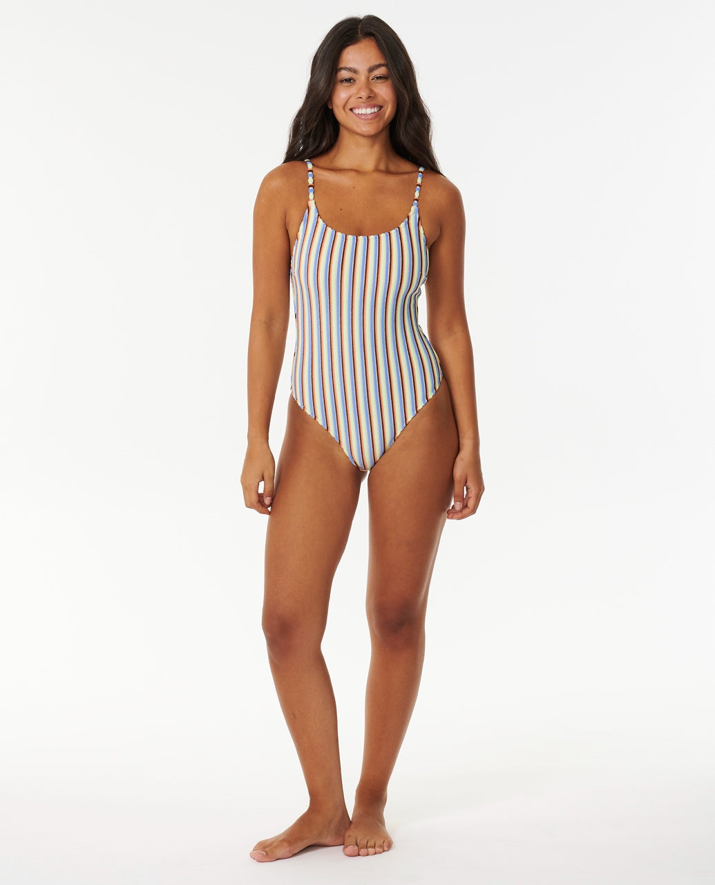 TROPICS STRIPE CHEEKY ONEPIECE - multico