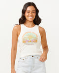 TROPICANA RIBBED TANK - bone