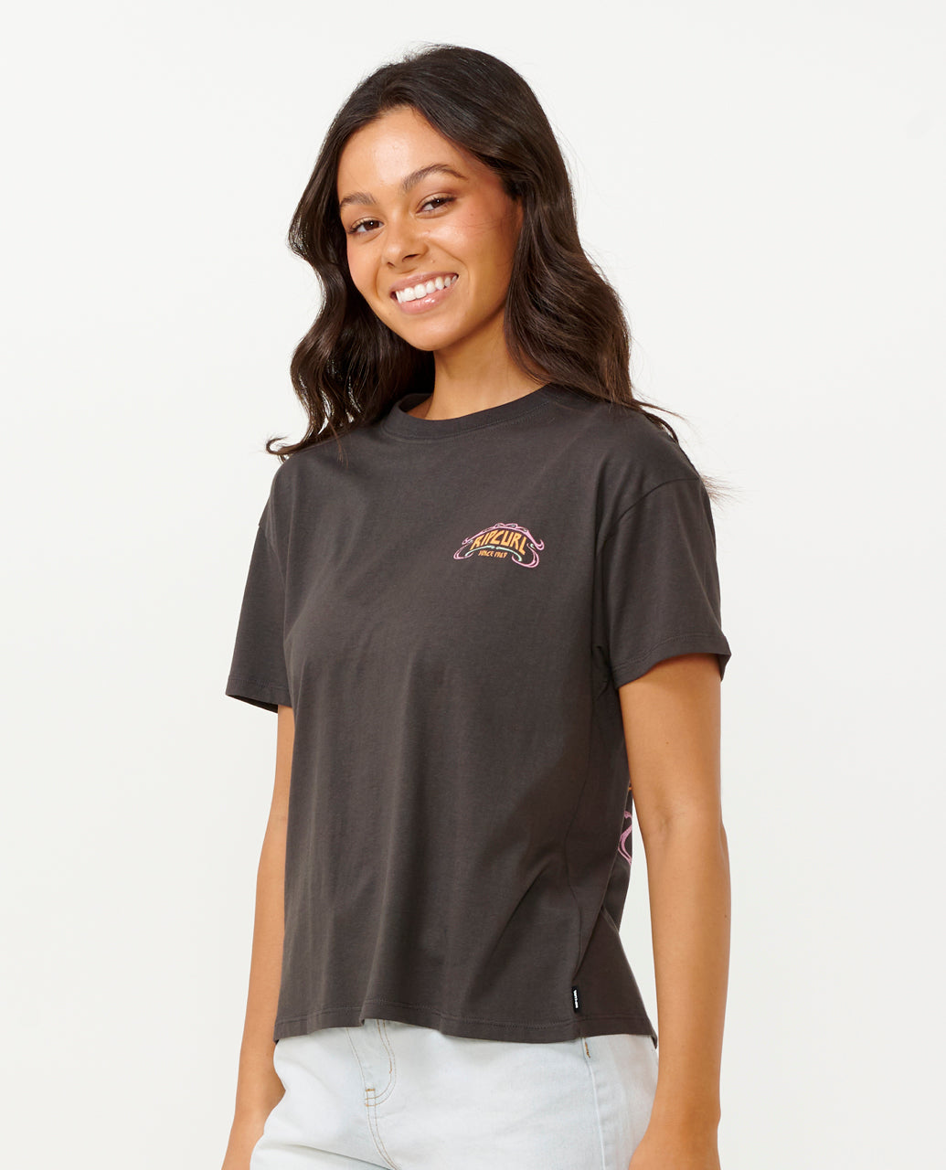 BEACH PARTY RELAXED TEE - washed black