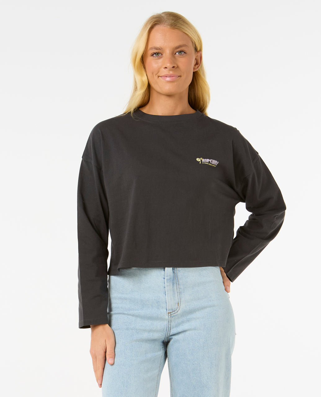 CALA LS TEE - washed black