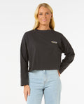 CALA LS TEE - washed black