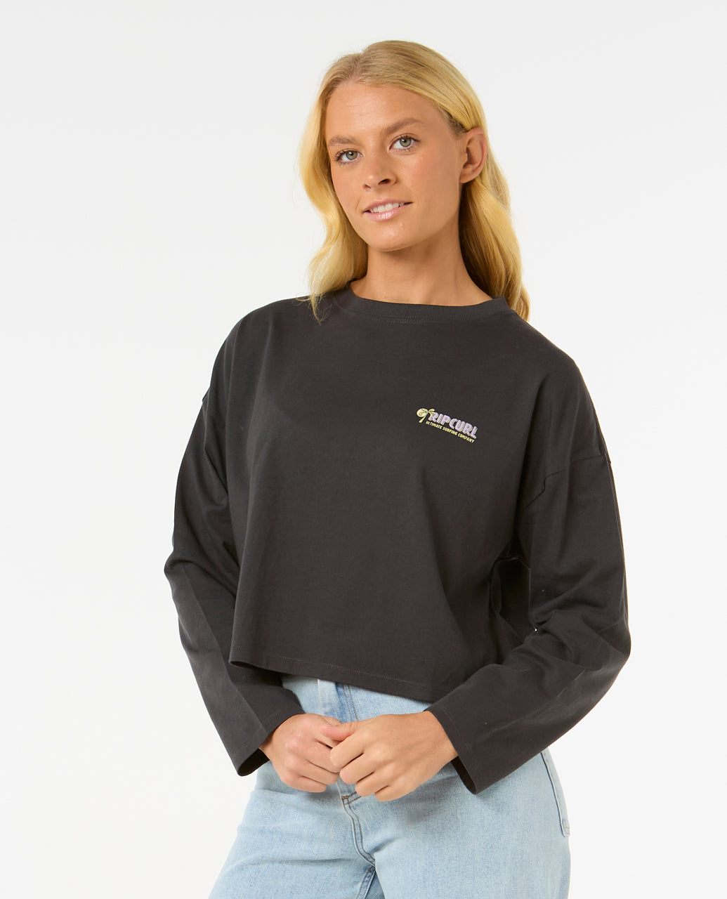 CALA LS TEE - washed black