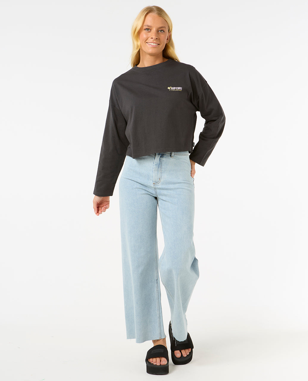 CALA LS TEE - washed black
