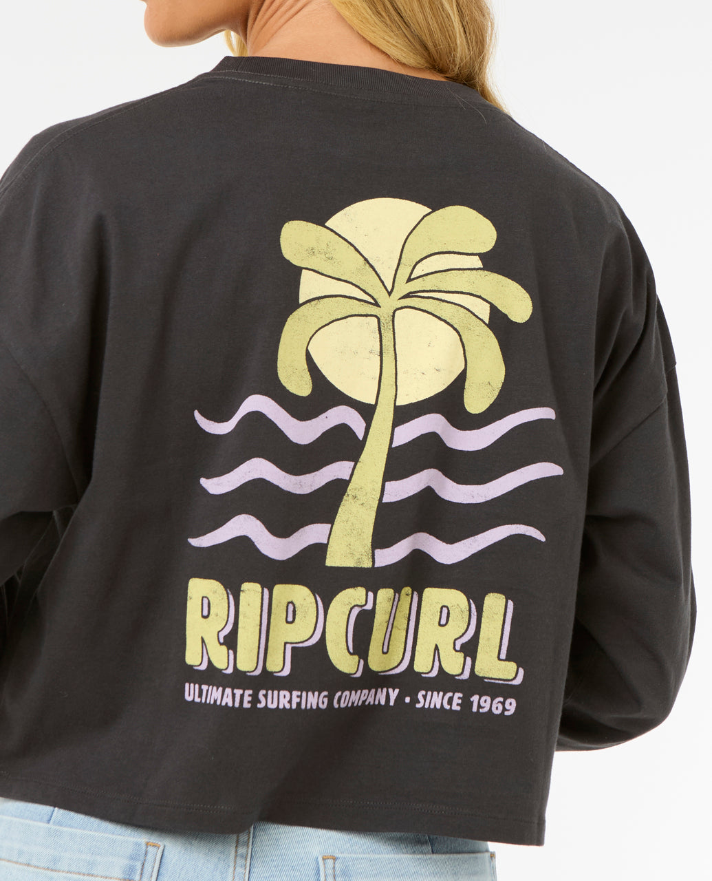 CALA LS TEE - washed black