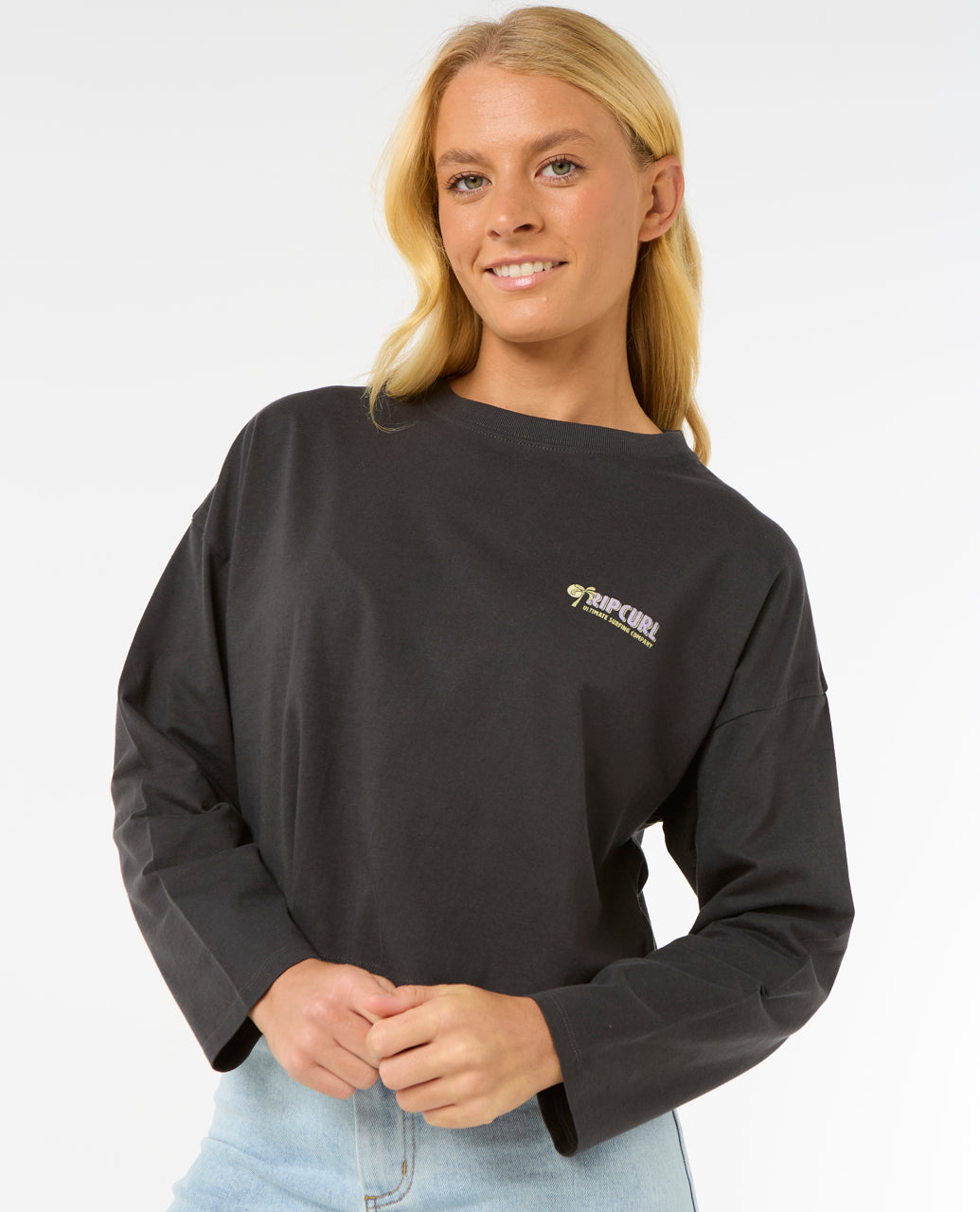 CALA LS TEE - washed black