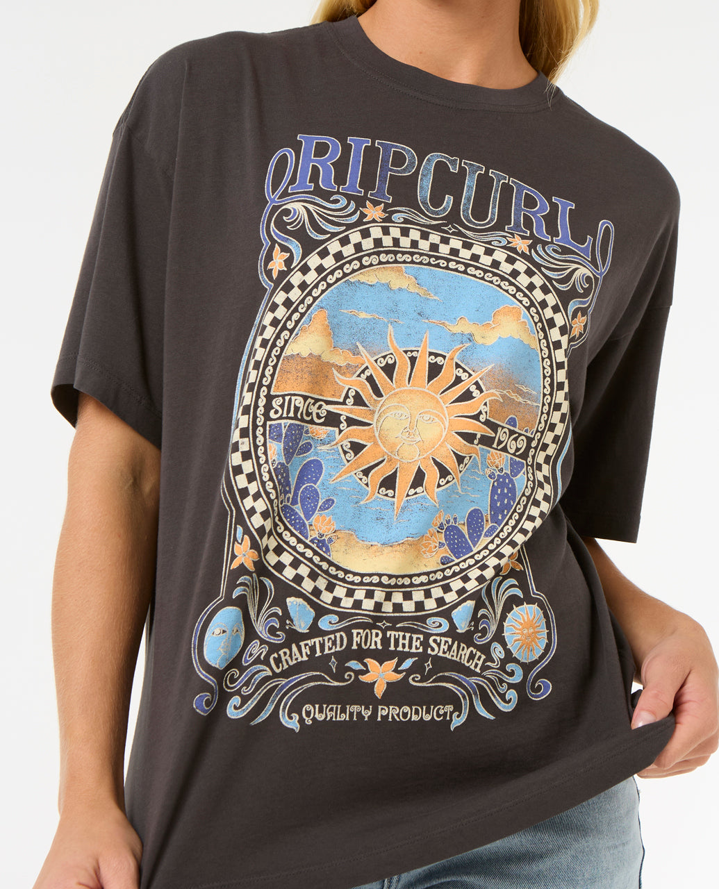 LUNA HERITAGE TEE - washed black