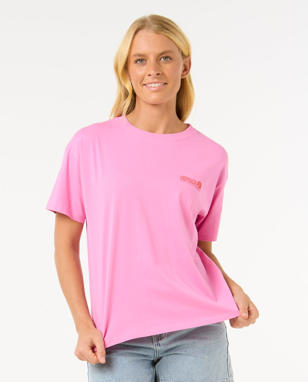 OCEAN TECH RELAXED TEE - pink