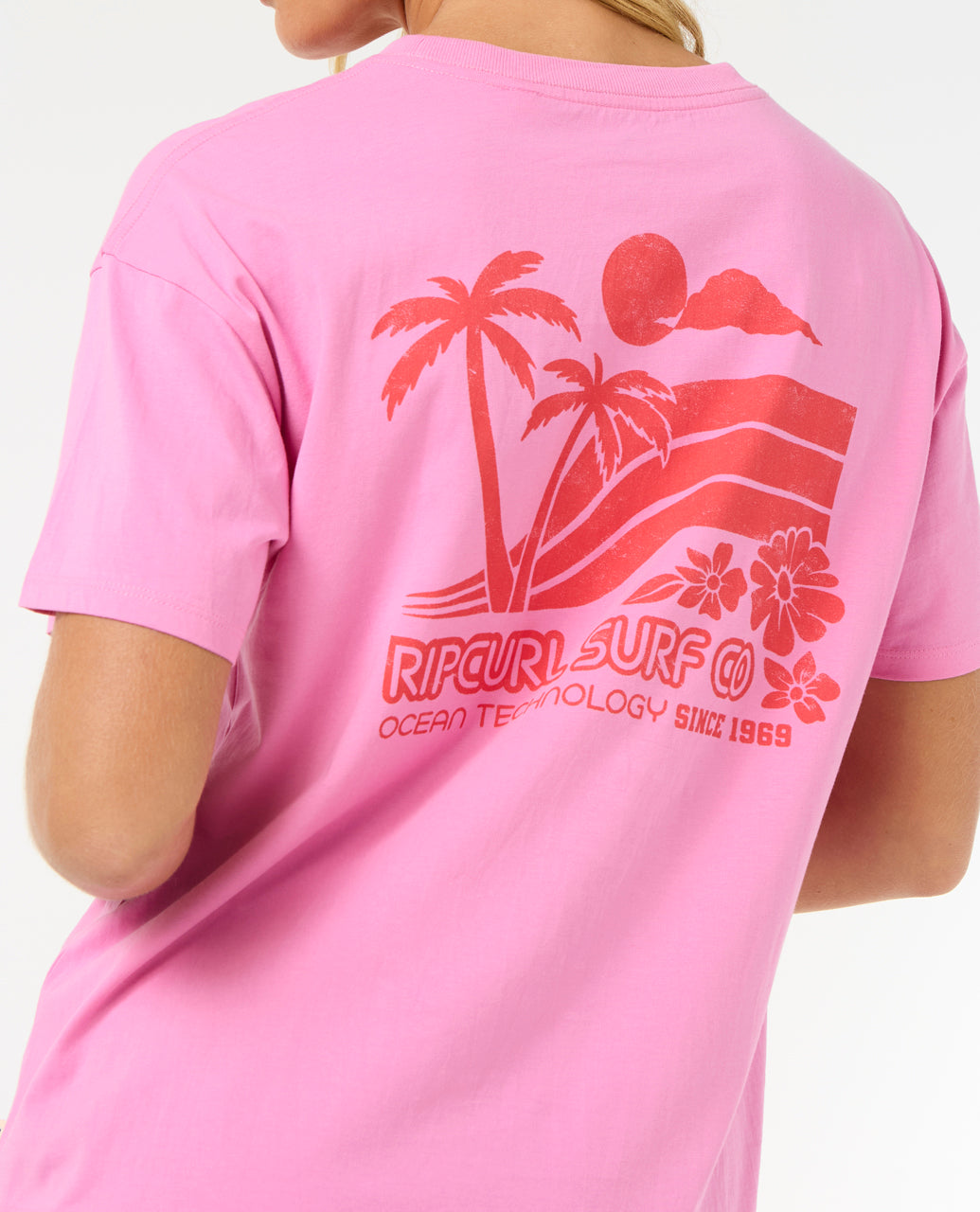 OCEAN TECH RELAXED TEE - pink