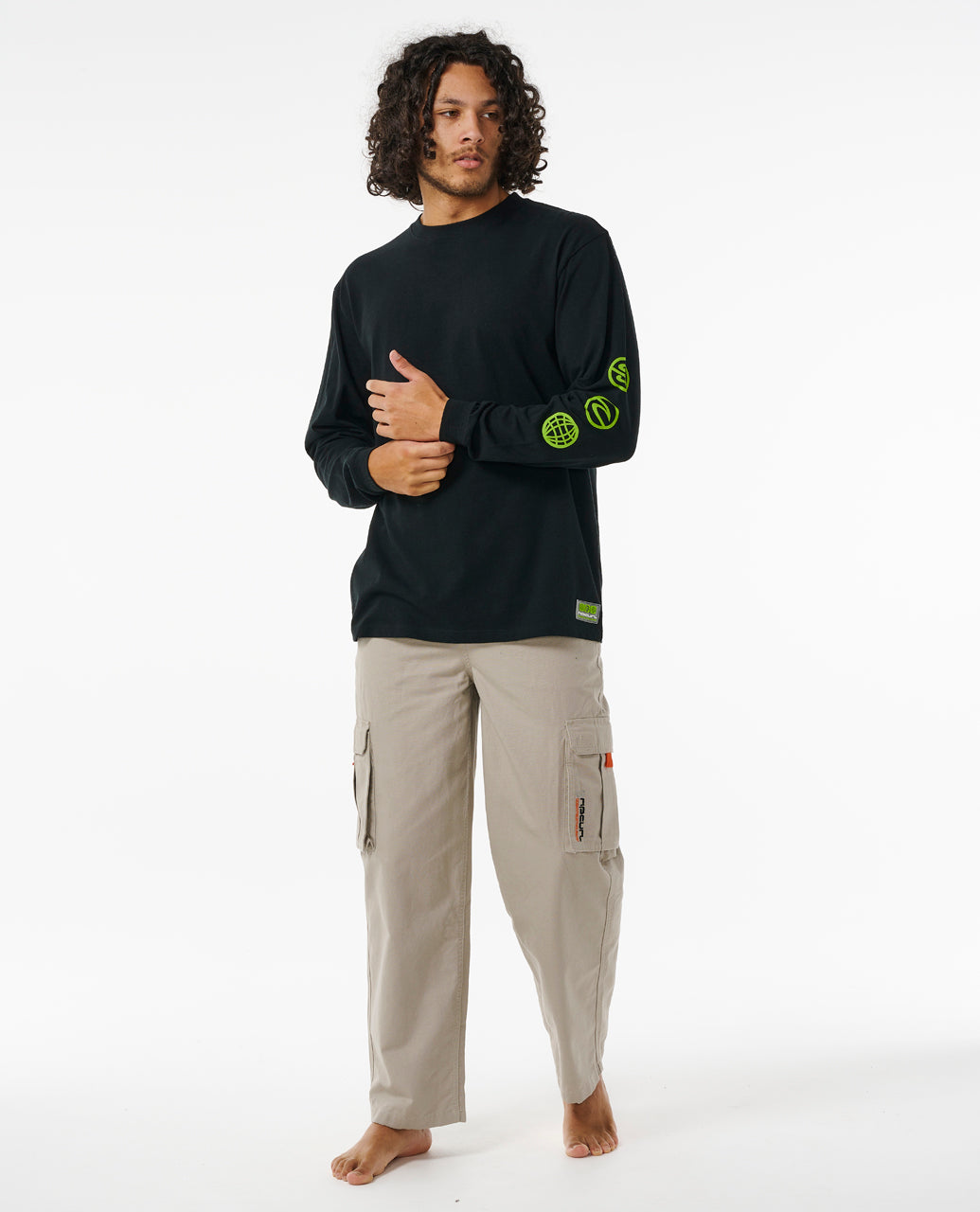 ARCHIVE OCEAN TECH L/S TEE - black
