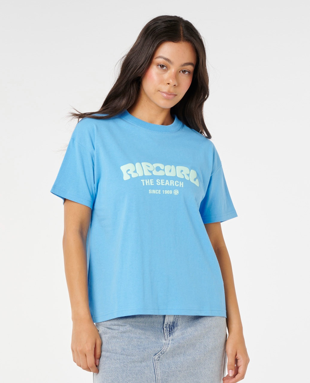 SURF PUFF RELAXED TEE - azure blue