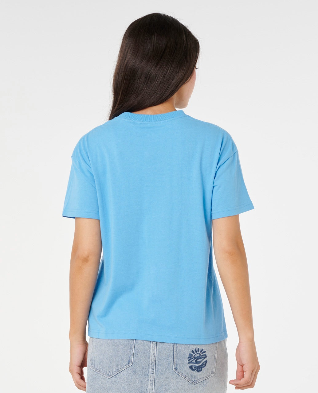 SURF PUFF RELAXED TEE - azure blue