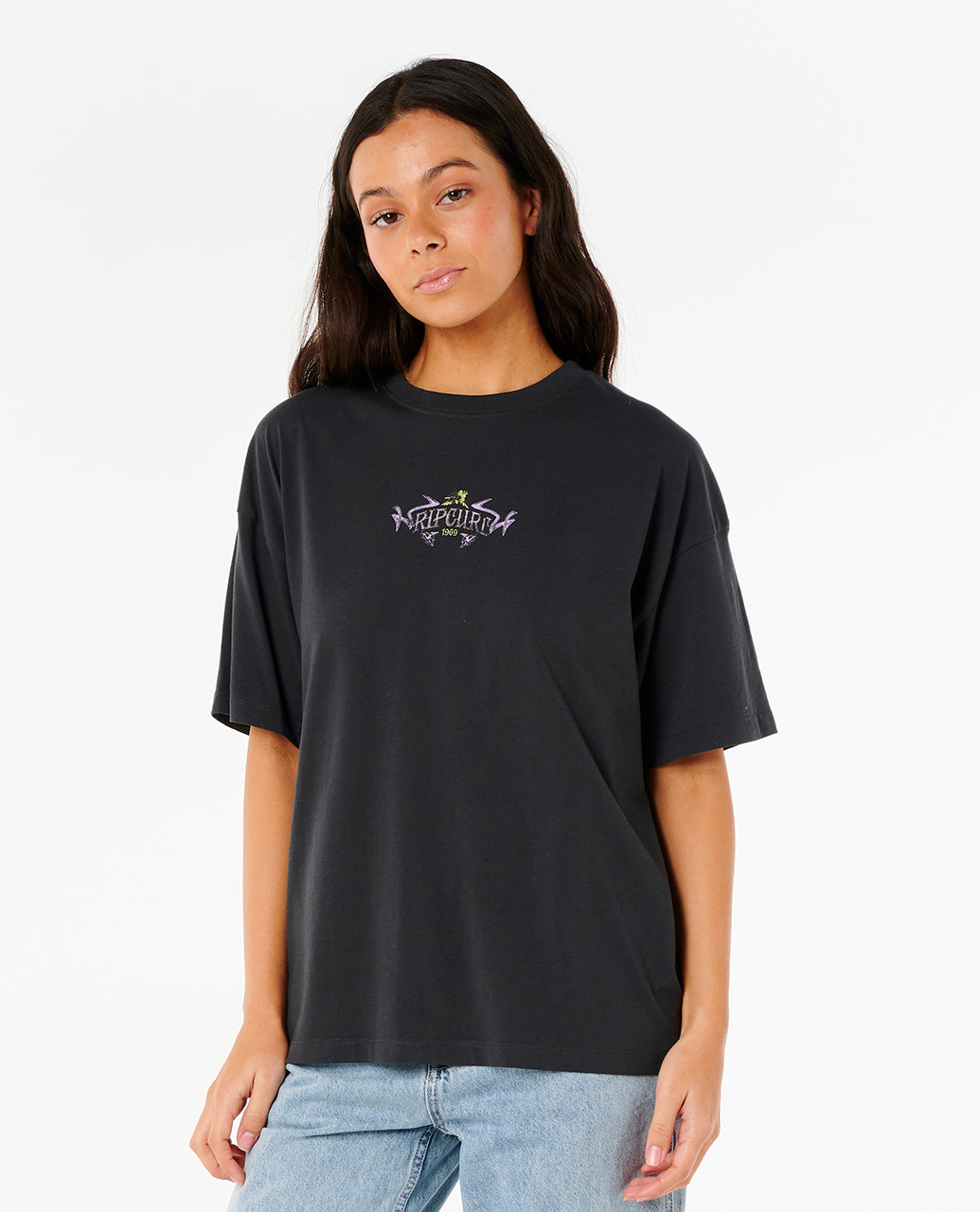 TOUR HERITAGE TEE - washed black