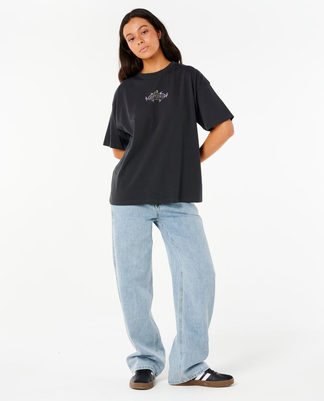 TOUR HERITAGE TEE - washed black