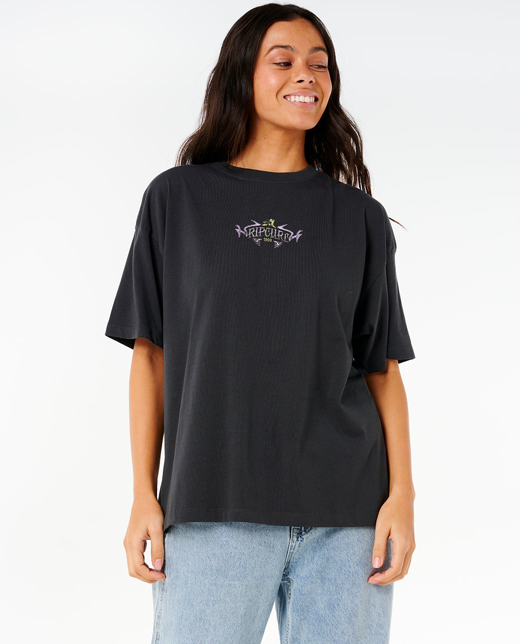 TOUR HERITAGE TEE - washed black
