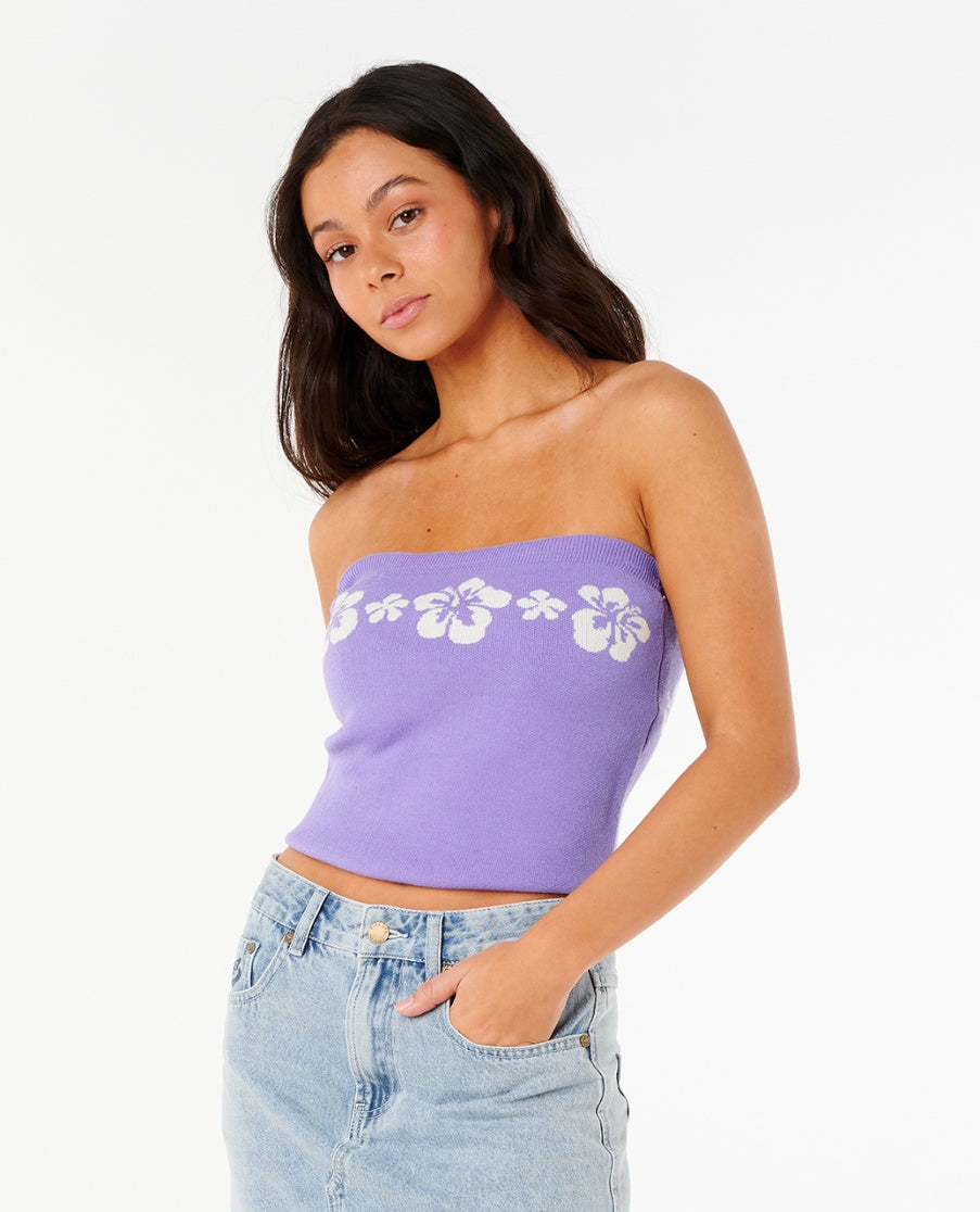 CALA NIGHTS HIBISCUS BANDEAU - purple