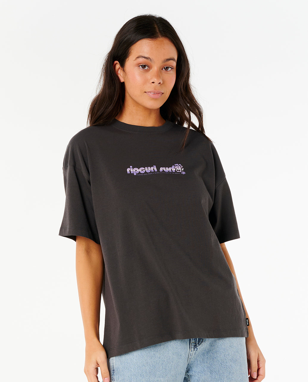NEON ISLES HERITAGE TEE - washed black