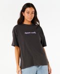 NEON ISLES HERITAGE TEE - washed black