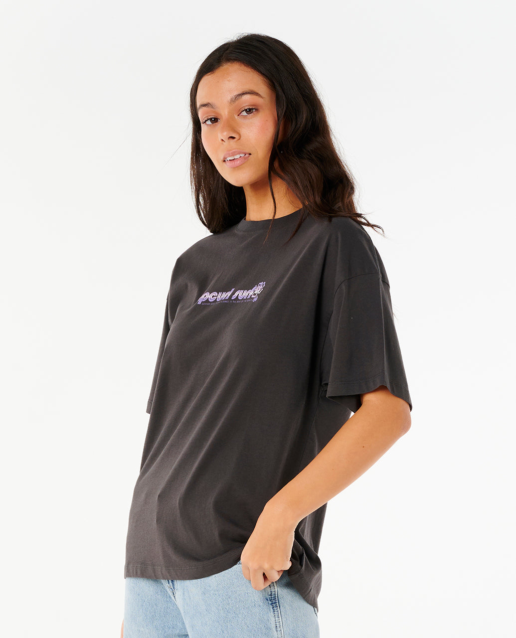 NEON ISLES HERITAGE TEE - washed black