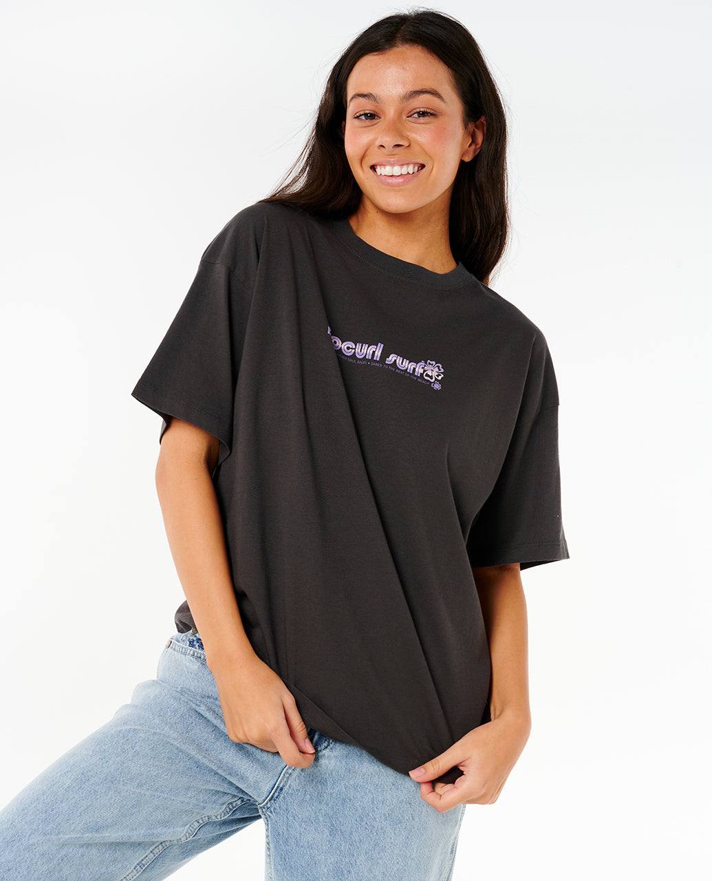 NEON ISLES HERITAGE TEE - washed black