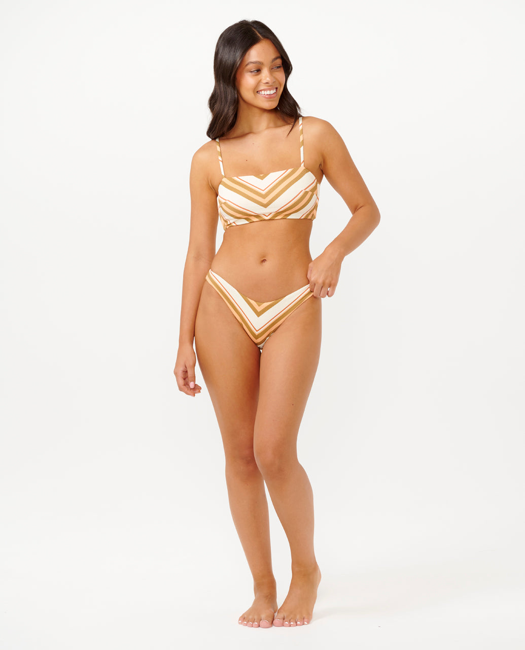 CATALINA STRIPE HIGH CHEEKY - multico