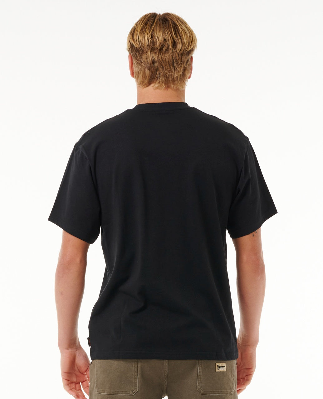 SEARCH EMBROIDERY TEE - black