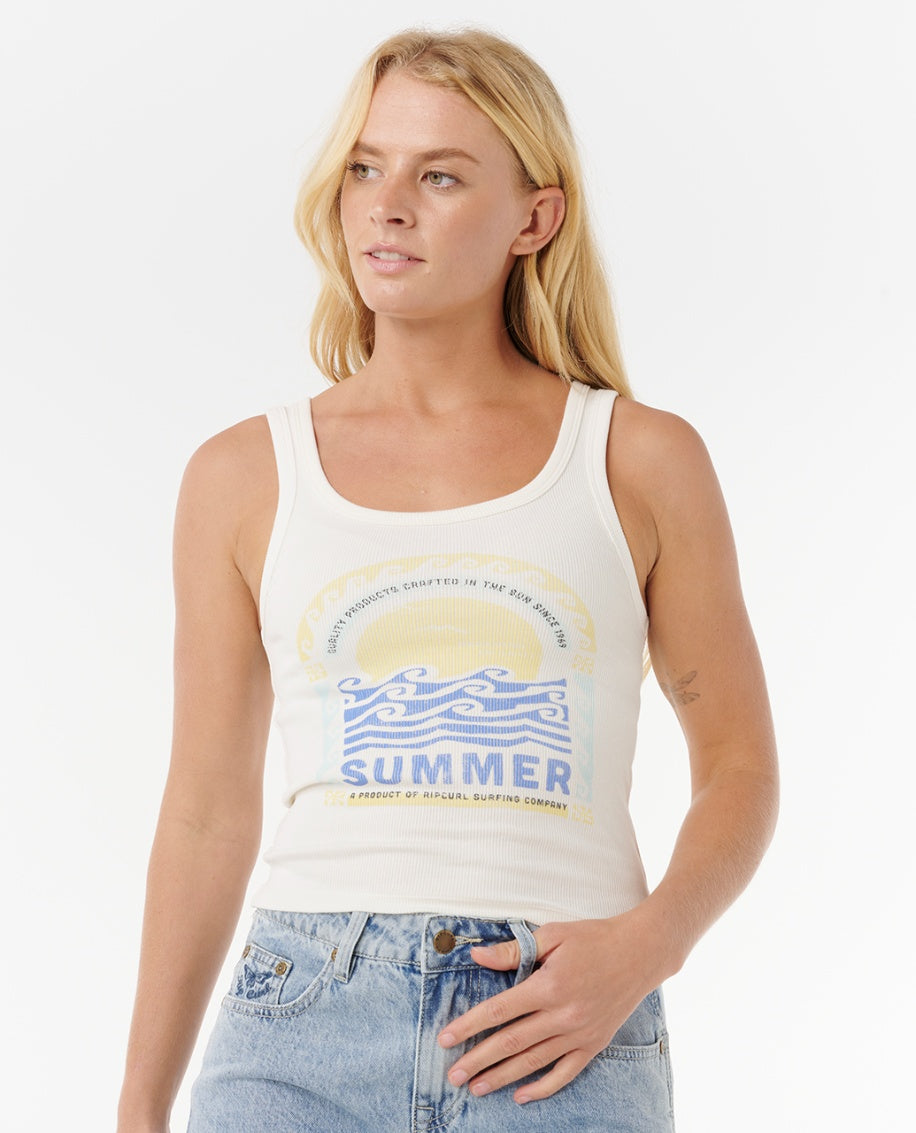 SUMMER STANDARD RIB TNK - bone