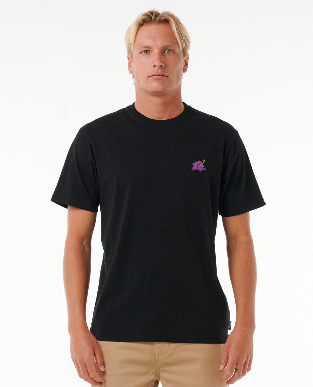 SURF REVIVAL HOFFMAN HIBISC T - black